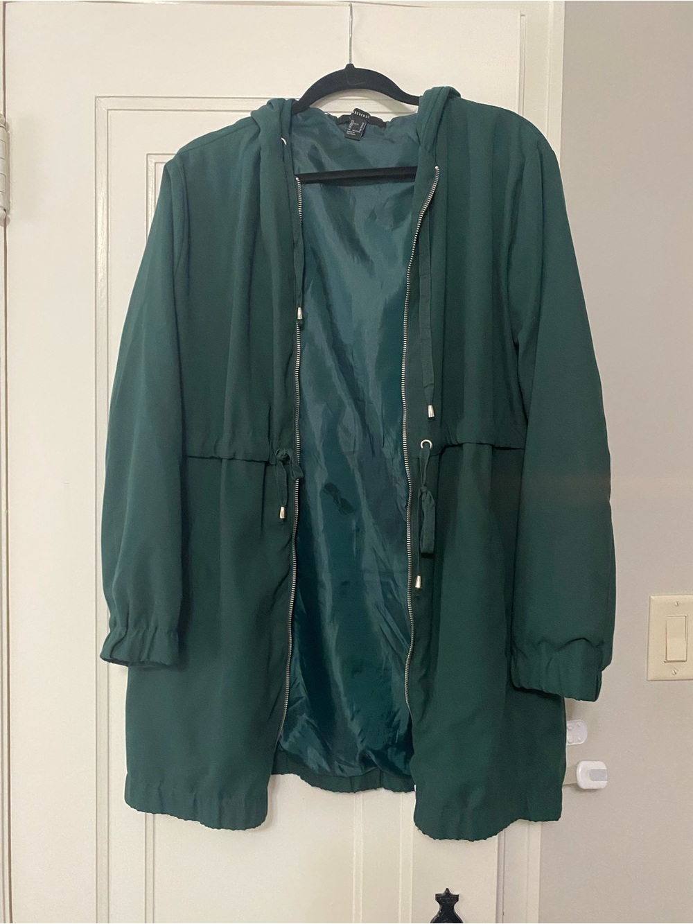 Forever 21 Dark Green Hooded Utility Jacket